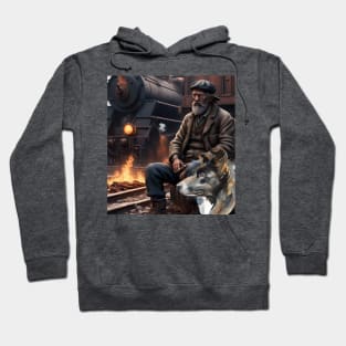 Railroad Hobo & Dog Hoodie